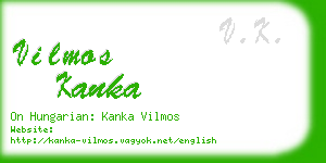 vilmos kanka business card